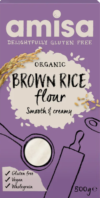 Amisa Organic Brown Rice Flour (500g)